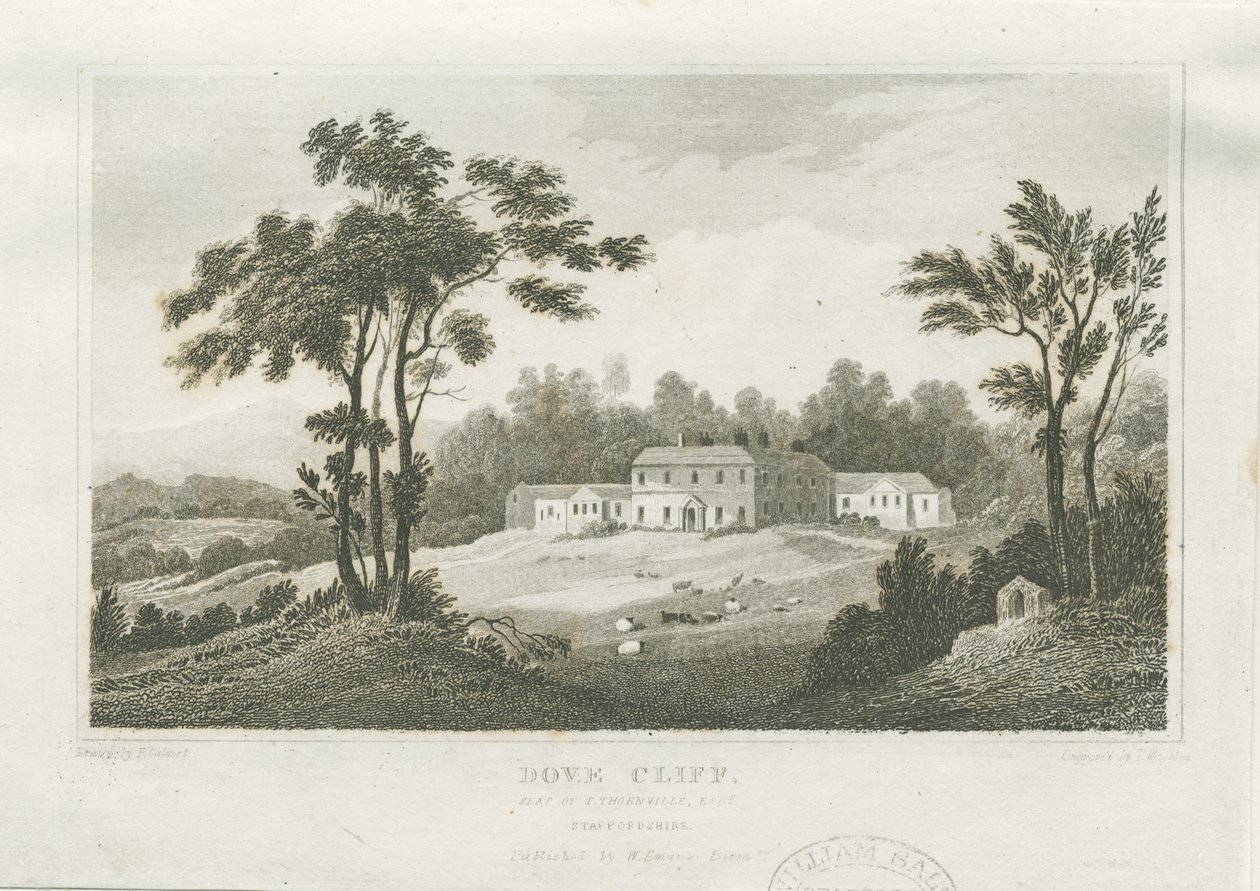 Burton-upon-Trent - Dove Cliff (grabado) de Frederick Calvert