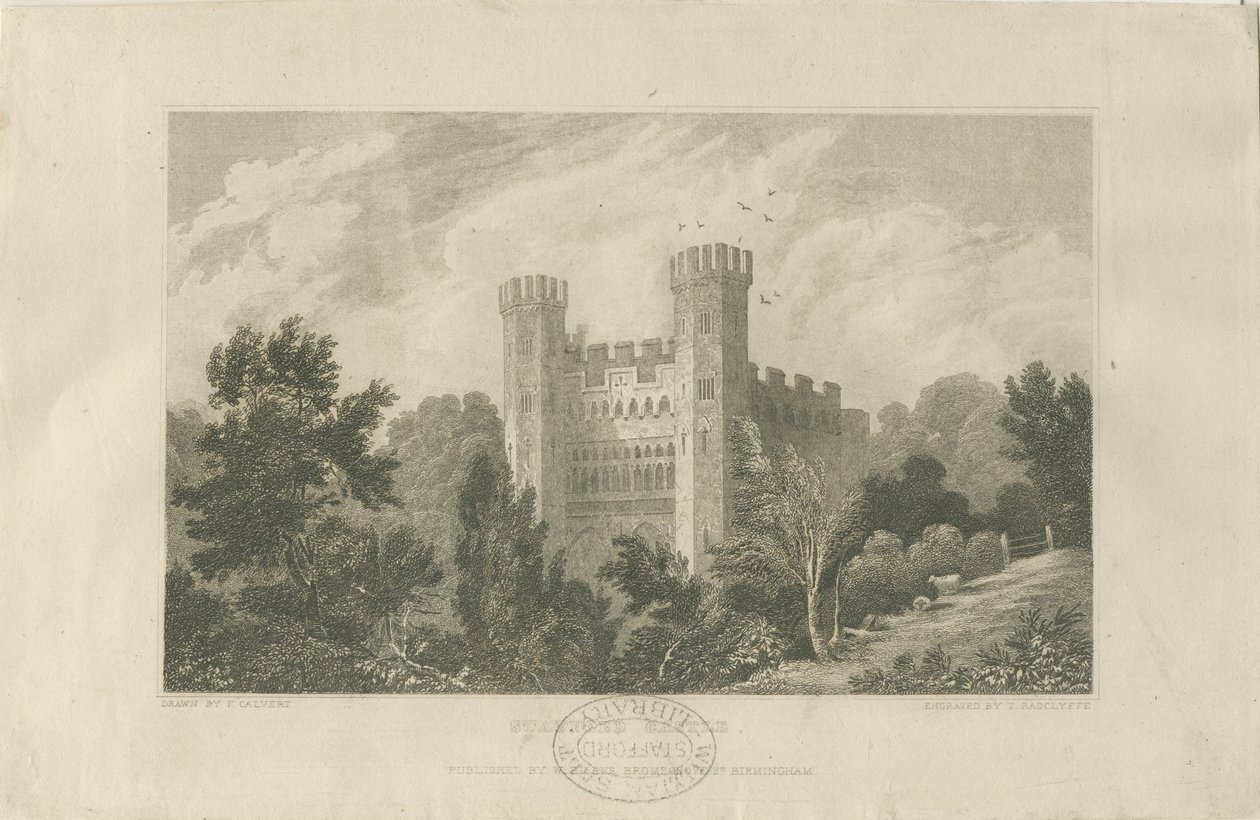 Iglesia del Castillo - Castillo de Stafford: grabado de Frederick Calvert