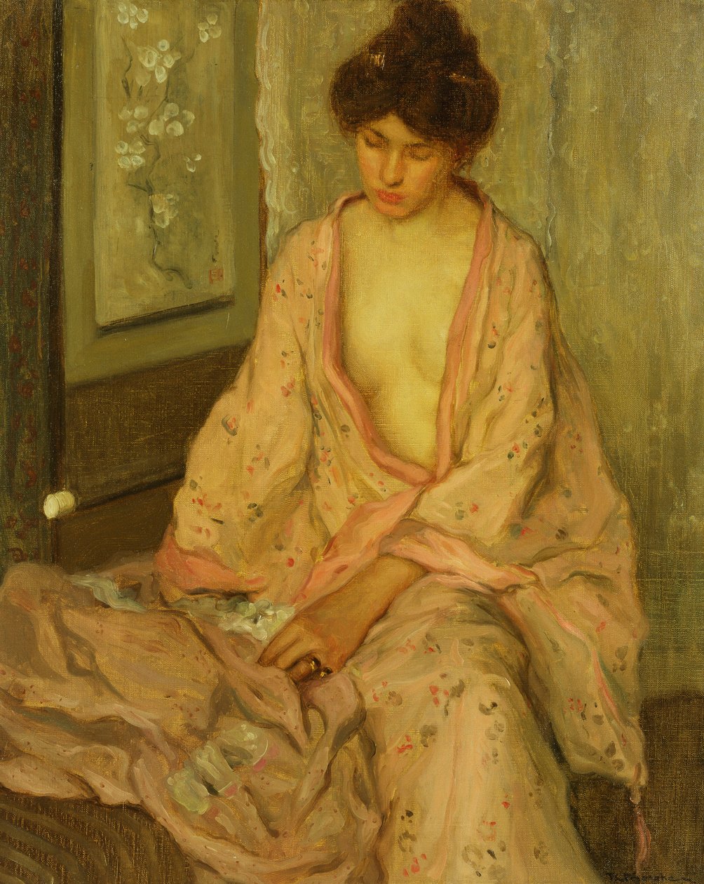El kimono rosa de Frederick Carl Frieseke