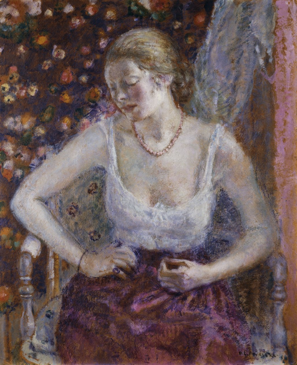 Mujer vistiéndose de Frederick Carl Frieseke