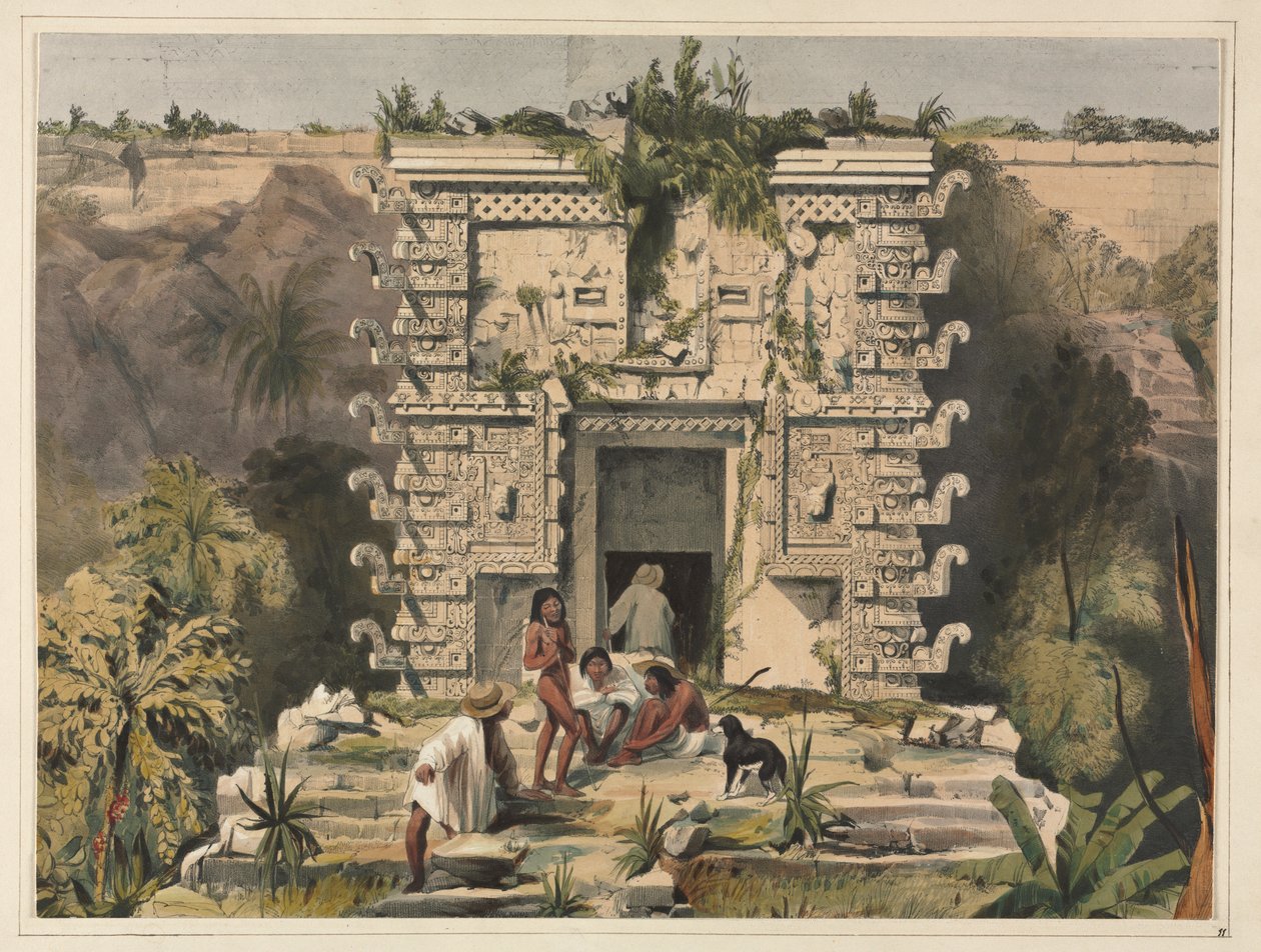 Puerta del Gran Teocalli, Uxmal de Frederick Catherwood