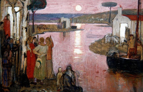 Idilio vespertino, c.1910 de Frederick Cayley Robinson