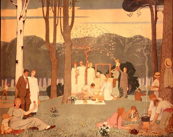 Escena de Picnic de Frederick Cayley Robinson