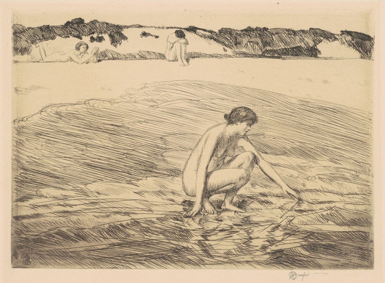 Marea alta, Montauk, 1922 de Frederick Childe Hassam