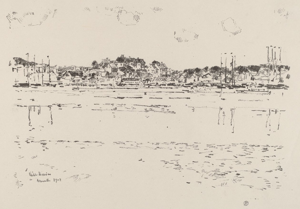 Puerto interior, c. 1918 de Frederick Childe Hassam
