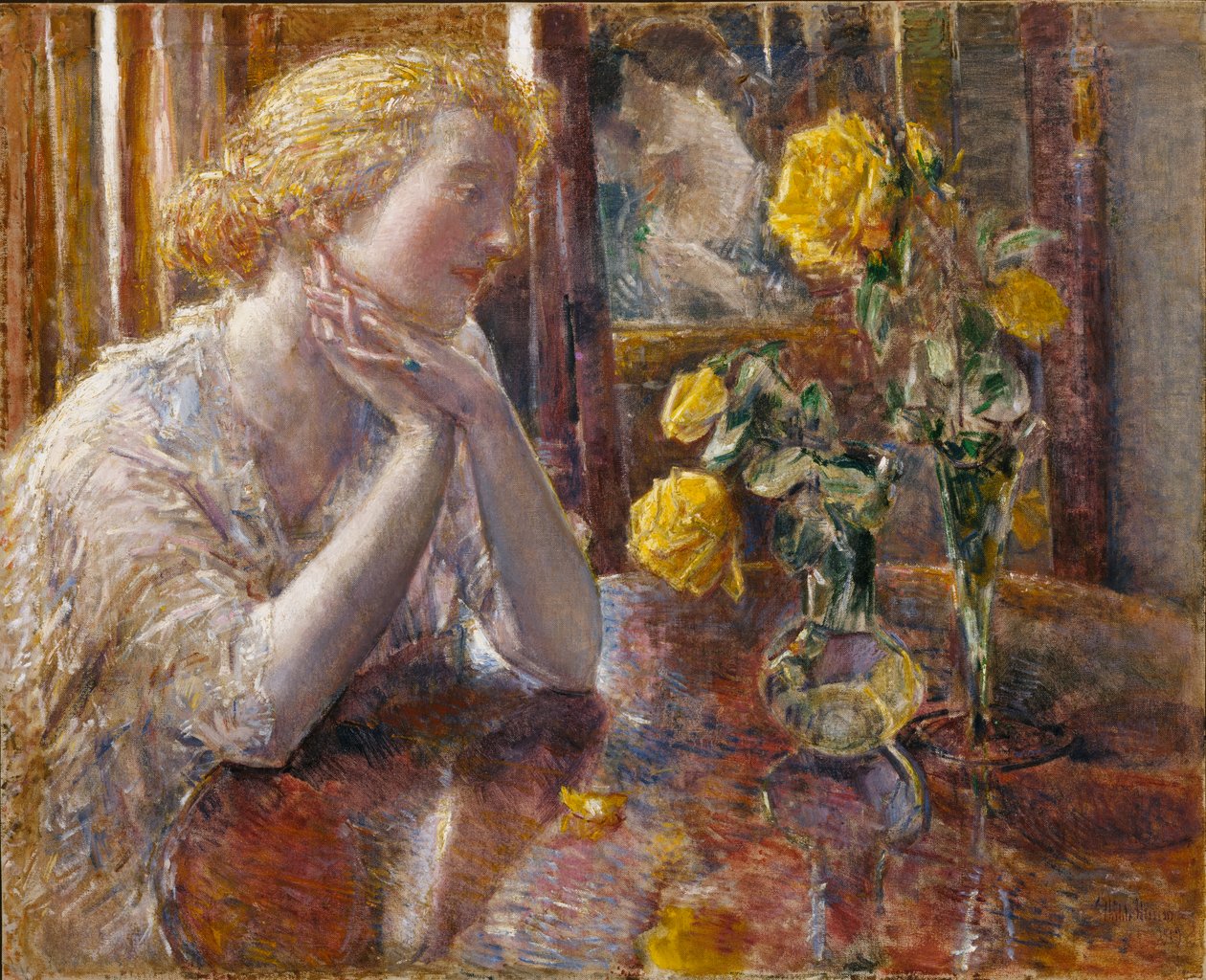 Rosas Maréchal Niel de Frederick Childe Hassam