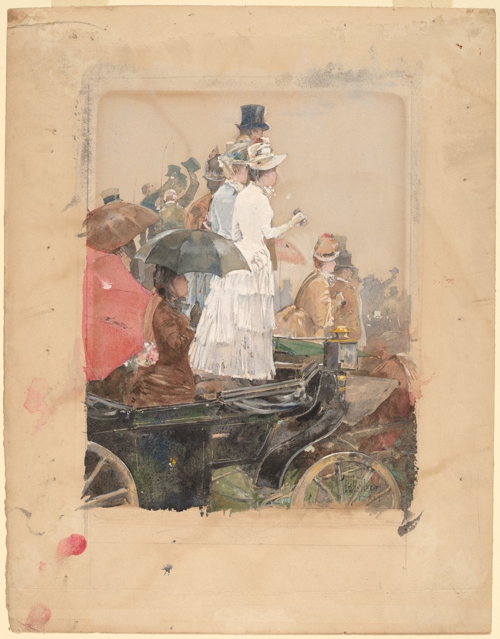 Espectadores en el Gran Premio de Frederick Childe Hassam