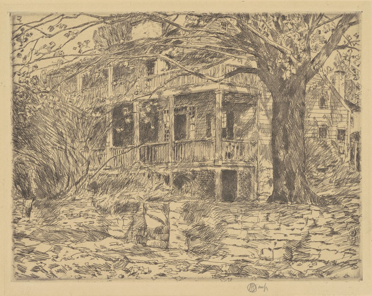 La vieja casa, Cos Cob de Frederick Childe Hassam