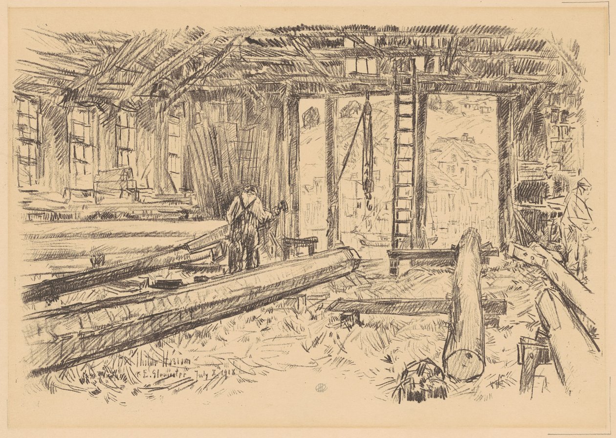 La tienda Spar, Gloucester, 1918 de Frederick Childe Hassam