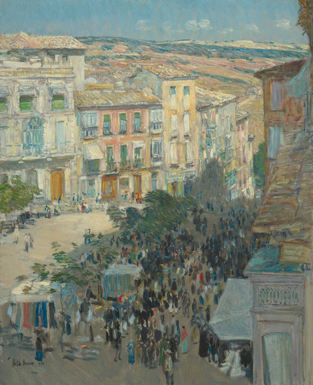 Vista de una ciudad del sur de Francia, 1910 de Frederick Childe Hassam