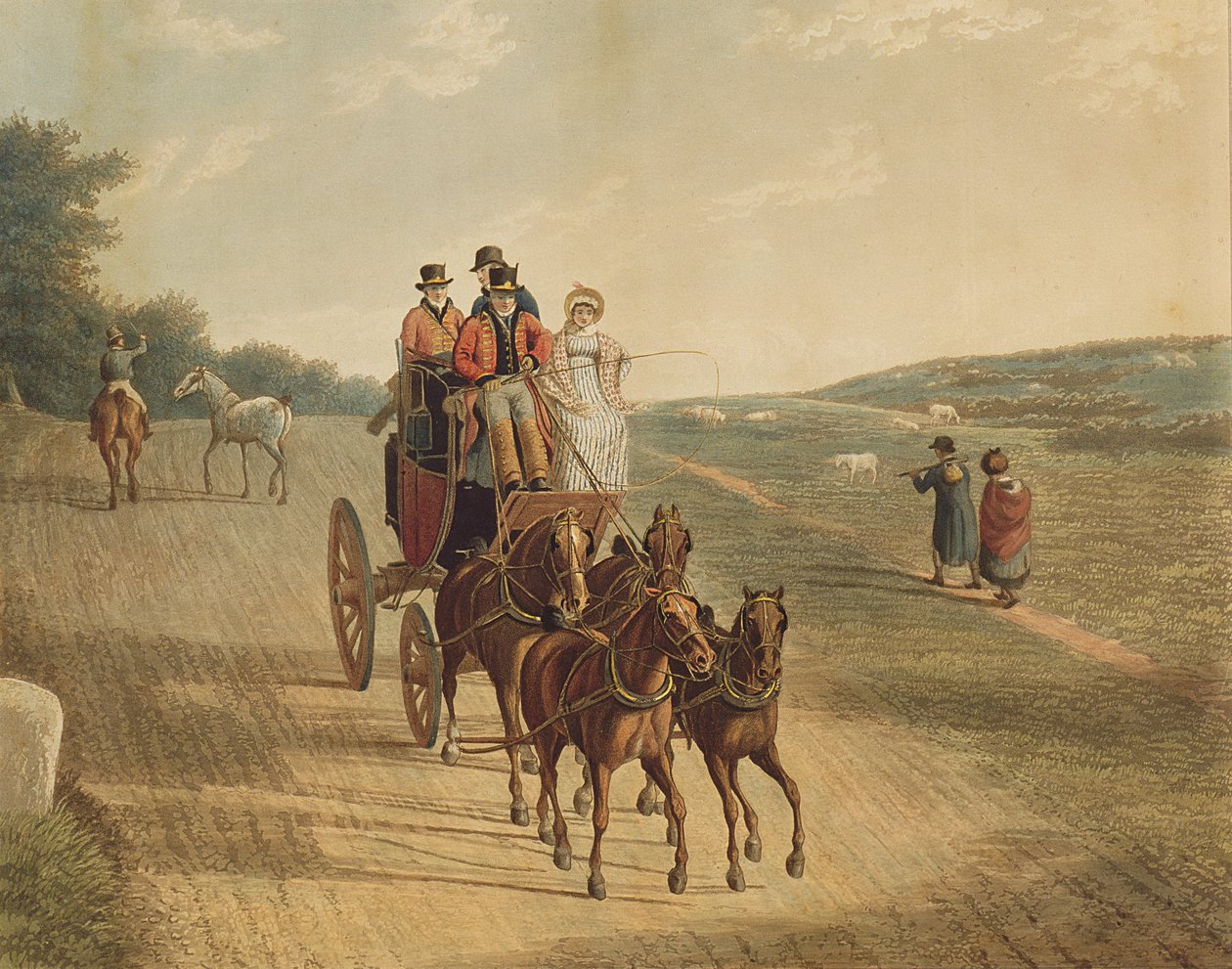 Carruaje de correos, 1819 de Frederick Christian Lewis