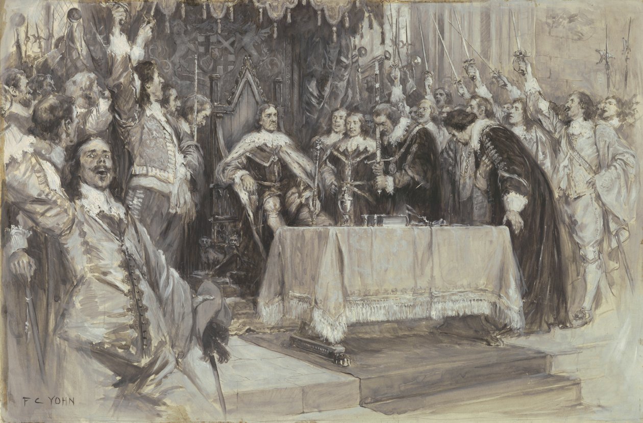 La segunda instalación de Cromwell como Protector, en Westminster Hall, 26 de junio de 1657 de Frederick Coffay Yohn