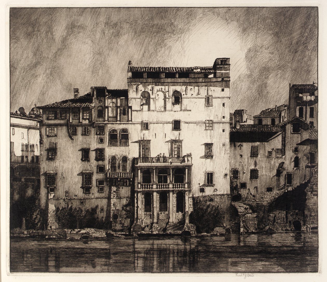 Casas antiguas en el Tíber de Frederick G. Hall