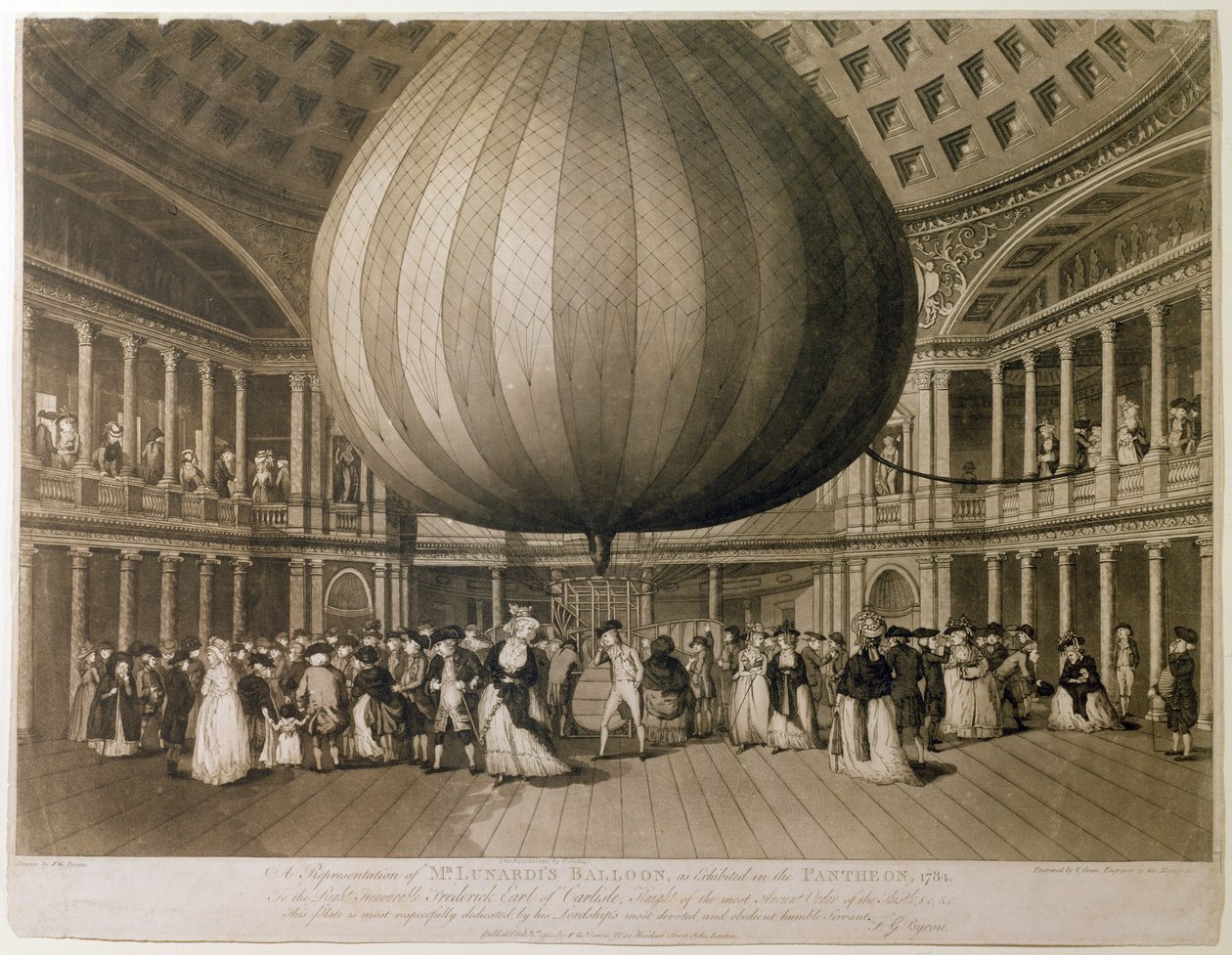 Vista interior del Panteón, Oxford Street, Londres, 1785 de Frederick George Byron
