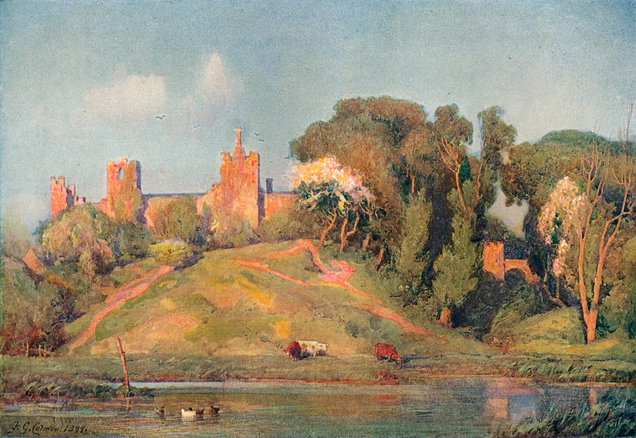 Un antiguo fuerte en Suffolk, c. 1899 de Frederick George Cotman