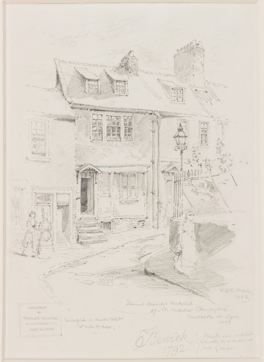 Taller de Thomas Bewick, cementerio de la iglesia de San Nicolás de Frederick George Kitton