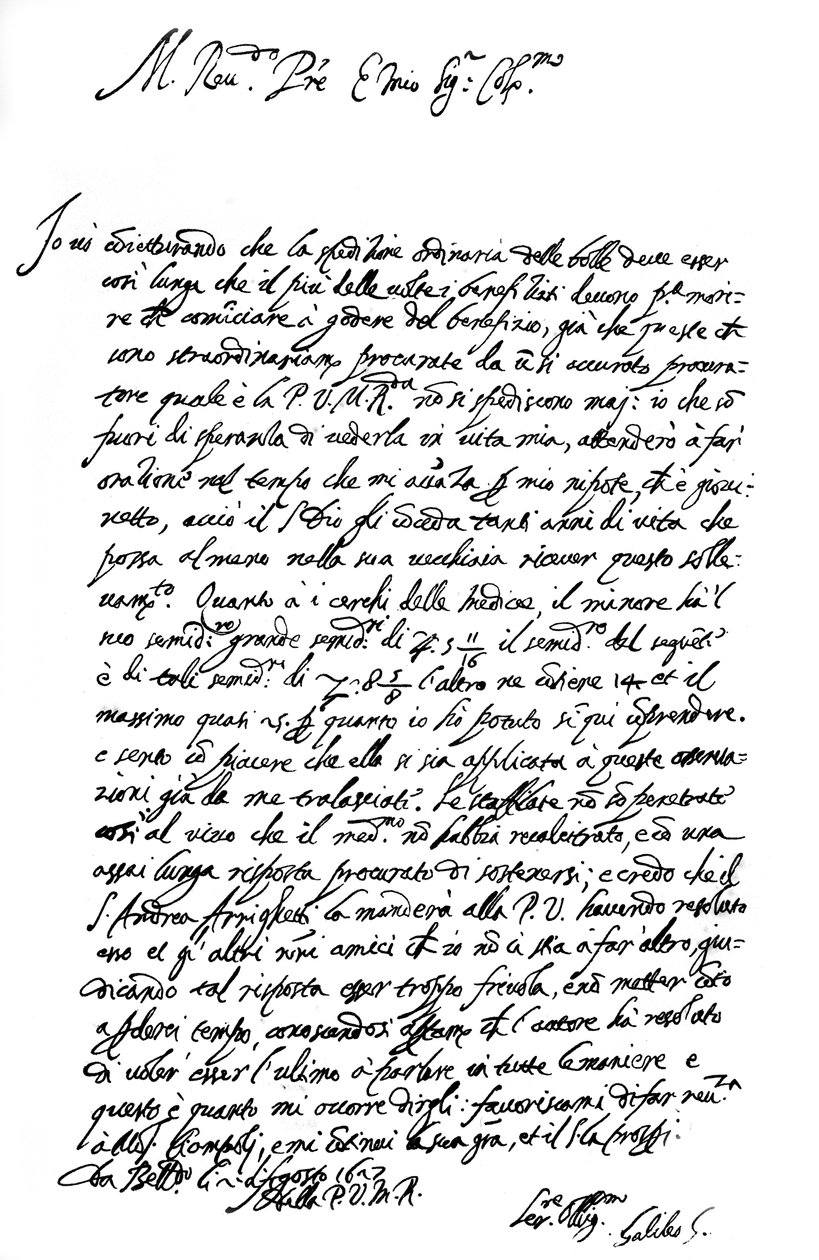 Carta de Galileo Galilei de Frederick George Netherclift
