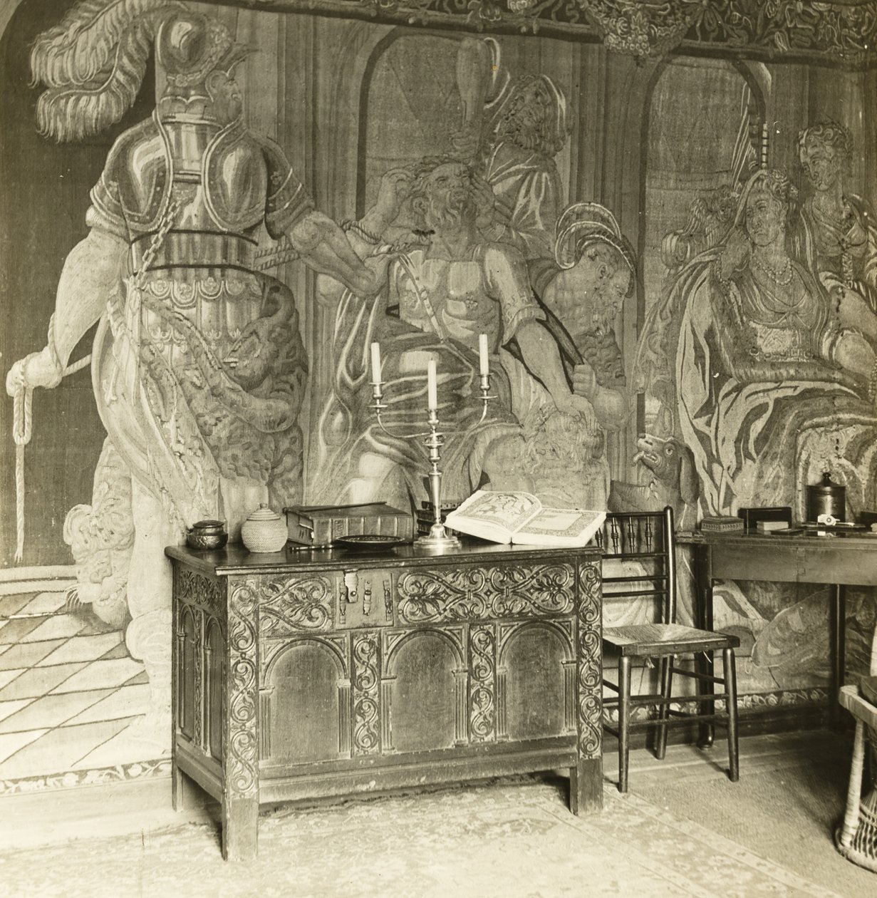 Kelmscott Manor: Detalles del tapiz de Frederick H. Evans