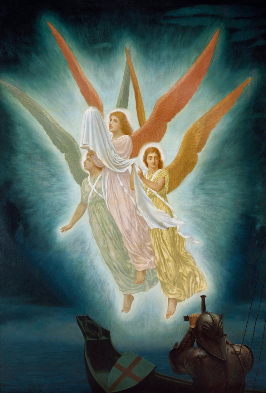 La visión de Lancelot del Santo Grial de Frederick Hamilton Jackson