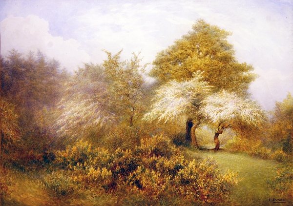 Primavera en Epping cerca de Buckhurst Hill de Frederick Henry Evans