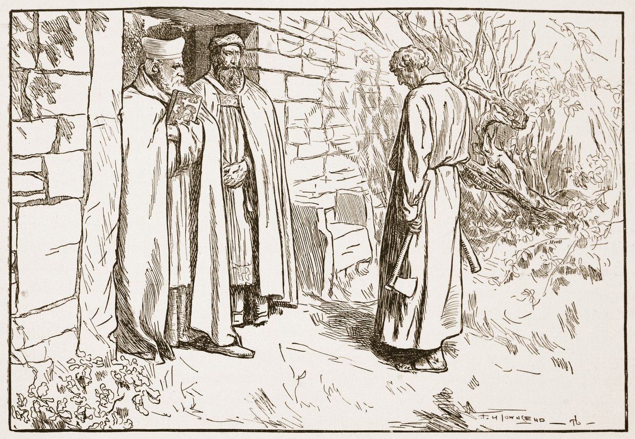 Owini en el monasterio, ilustración de 