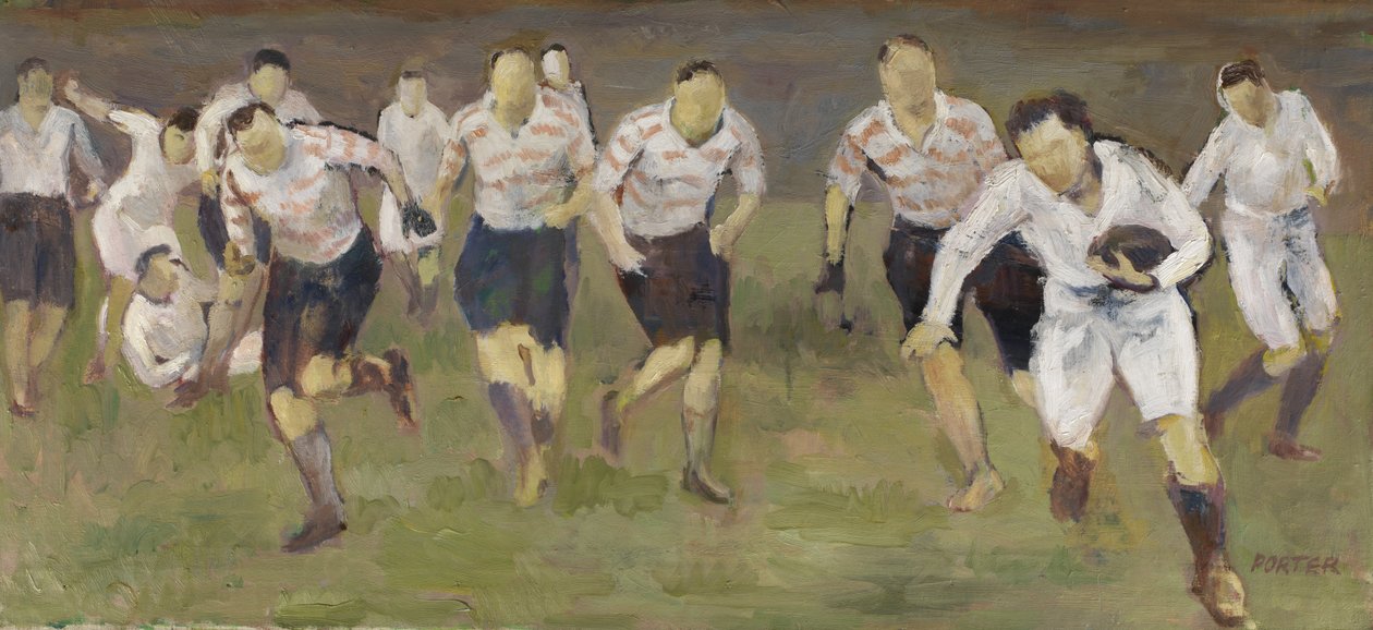 La fuga, c.1929 (óleo sobre lienzo) de Frederick James Porter