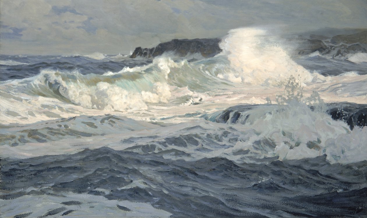Viento del suroeste, St. Ives, 1907 de Frederick Judd Waugh