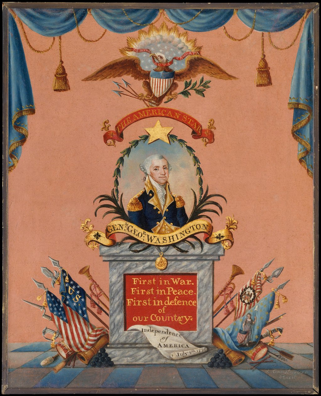 La estrella americana George Washington, ca. 1803 de Frederick Kemmelmeyer