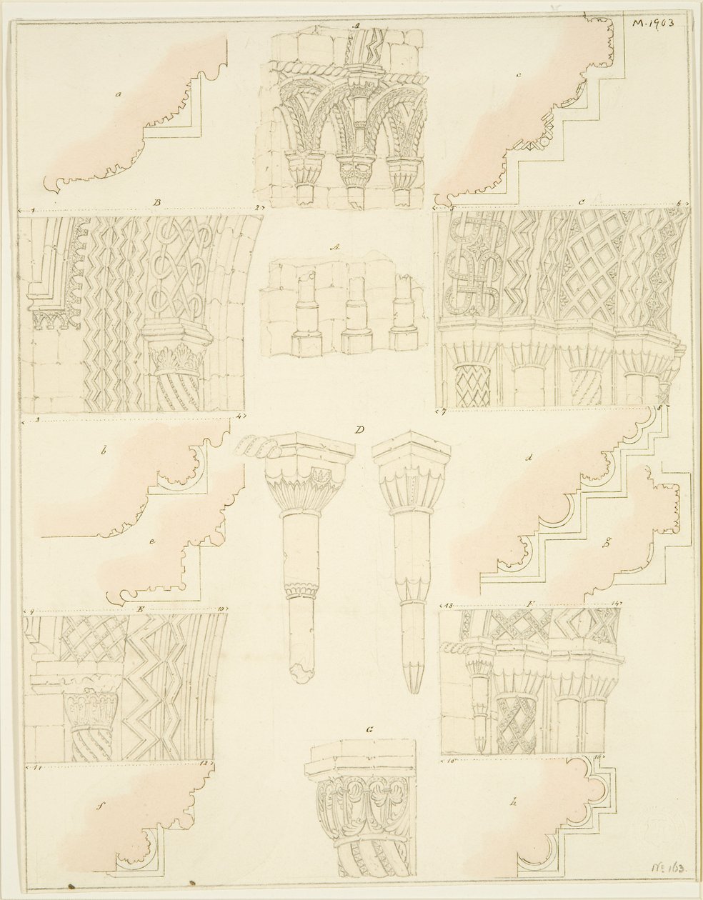 Detalles de la puerta del colegio de Frederick Mackenzie
