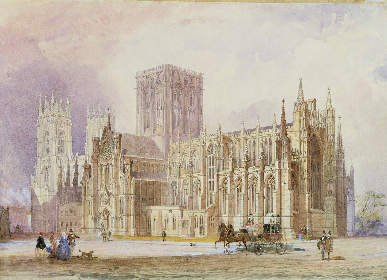 York Minster: vista sur de Frederick Mackenzie