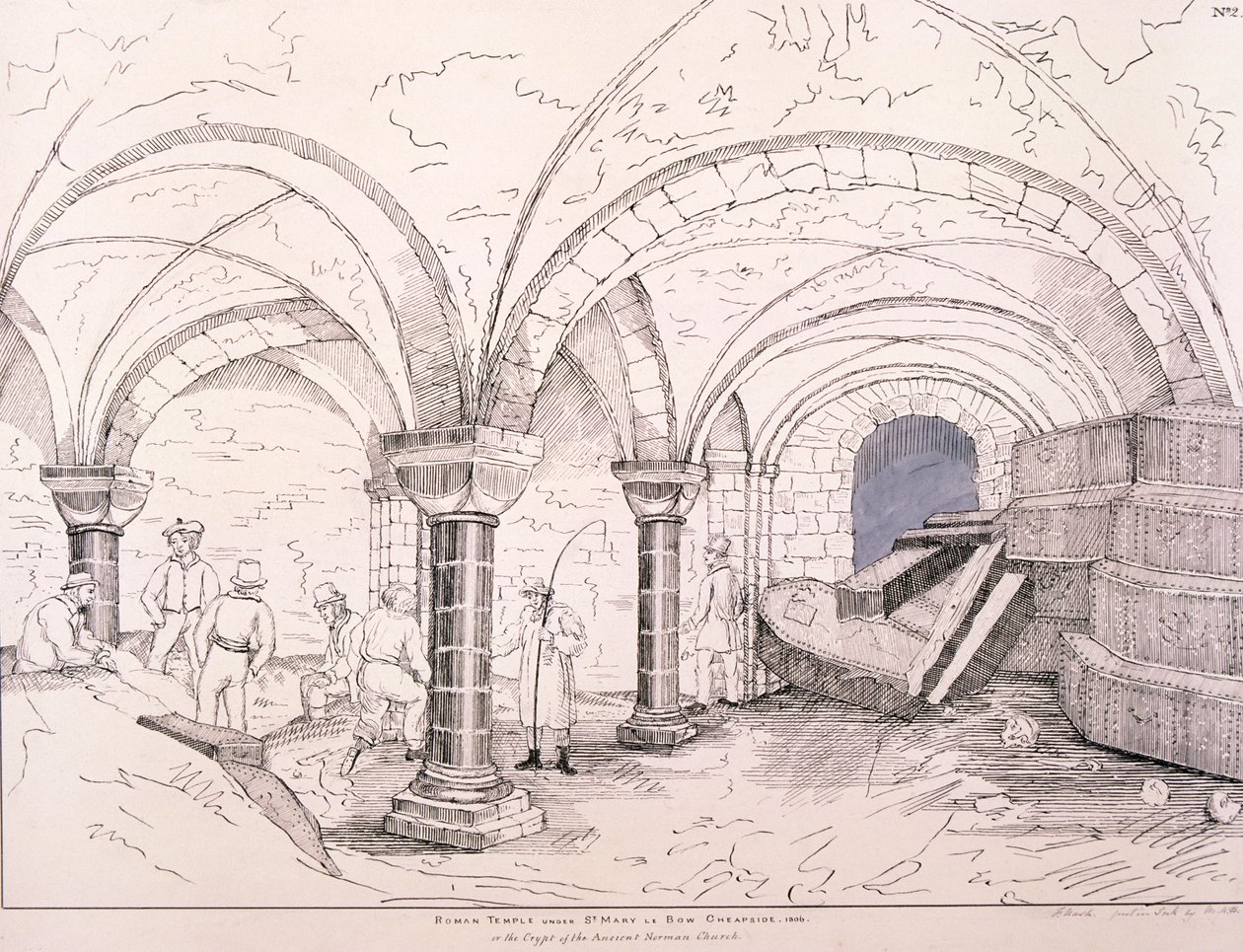 Cripta de St Mary-le-Bow de Frederick Nash
