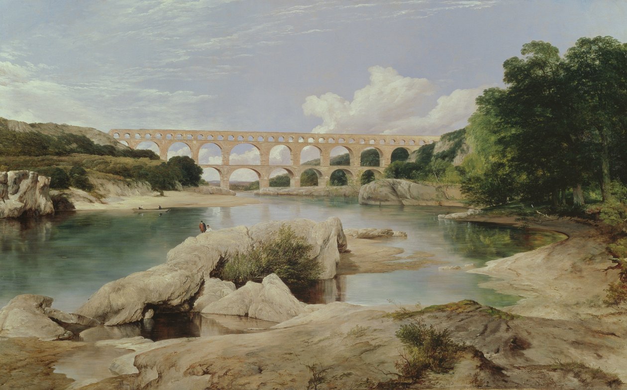 El Puente del Gard, 1862 de Frederick Richard Lee