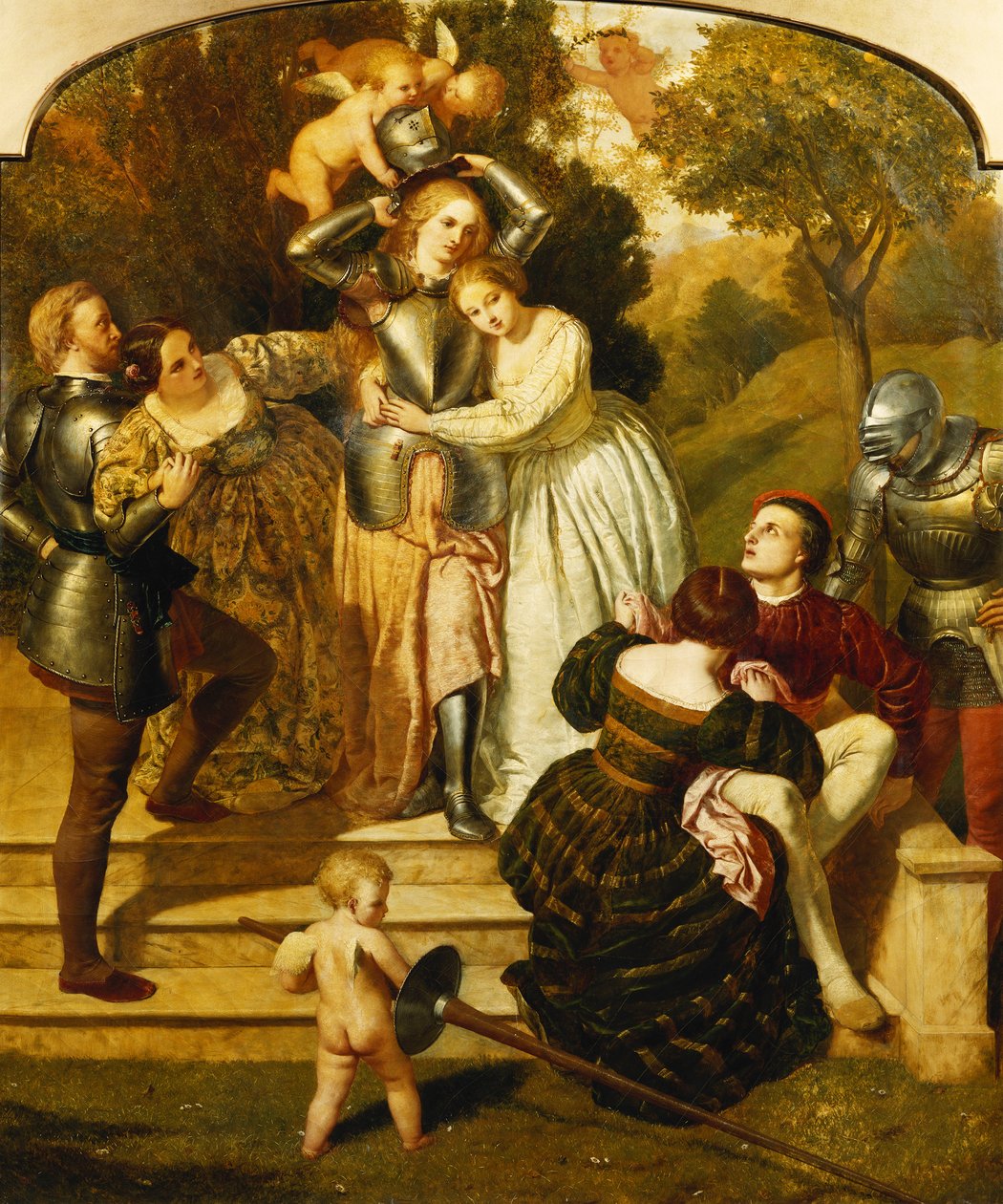 Britomart desarmándose, c.1855 de Frederick Richard Pickersgill