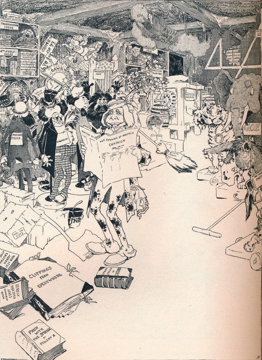 La sala de propiedad de un dibujante ingenioso, c1890 de Frederick Richardson
