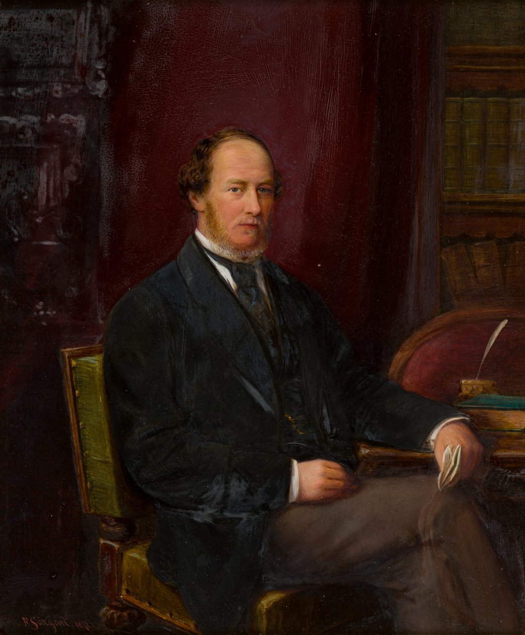 Retrato del tercer conde de Bradford, c.1872 (óleo sobre lienzo) de Frederick Sargent