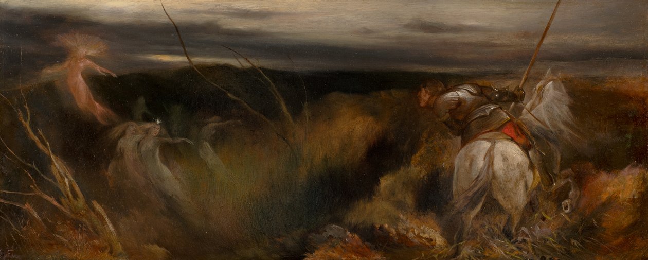 La cañada embrujada, el intruso (óleo sobre tabla) de Frederick Weekes
