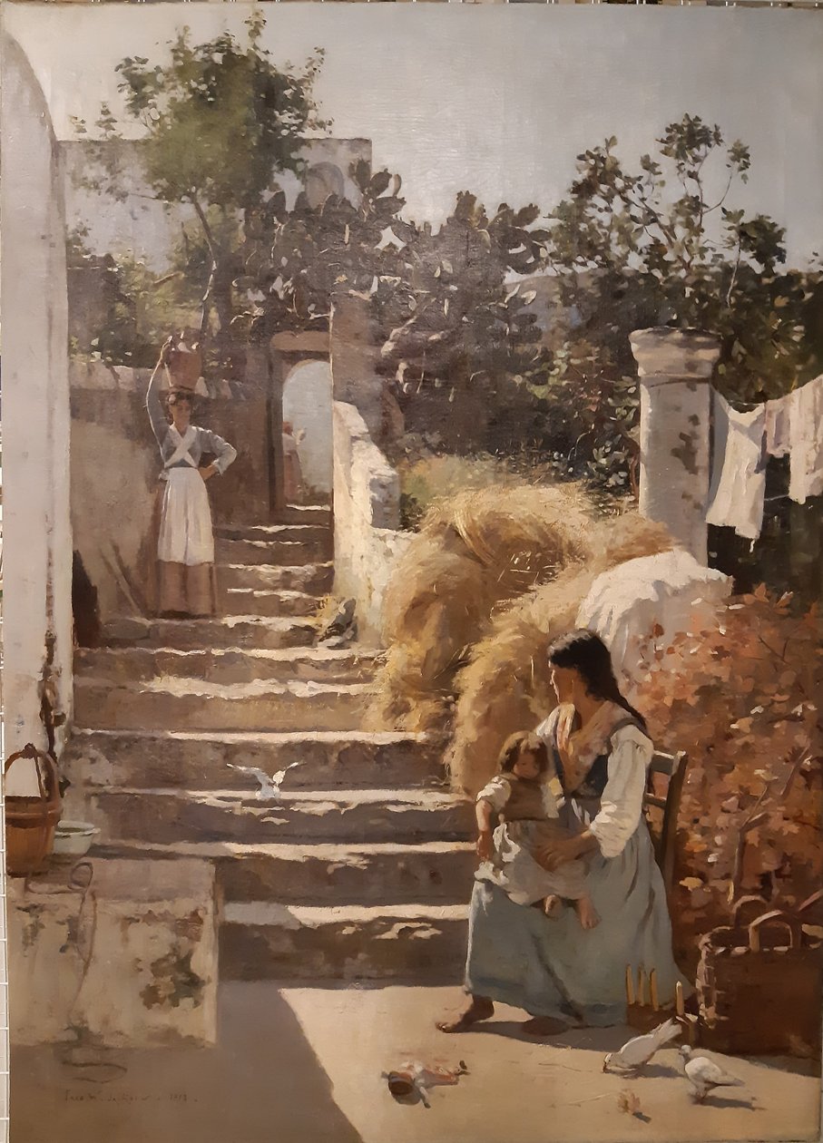 Una escena en Capri de Frederick William Jackson
