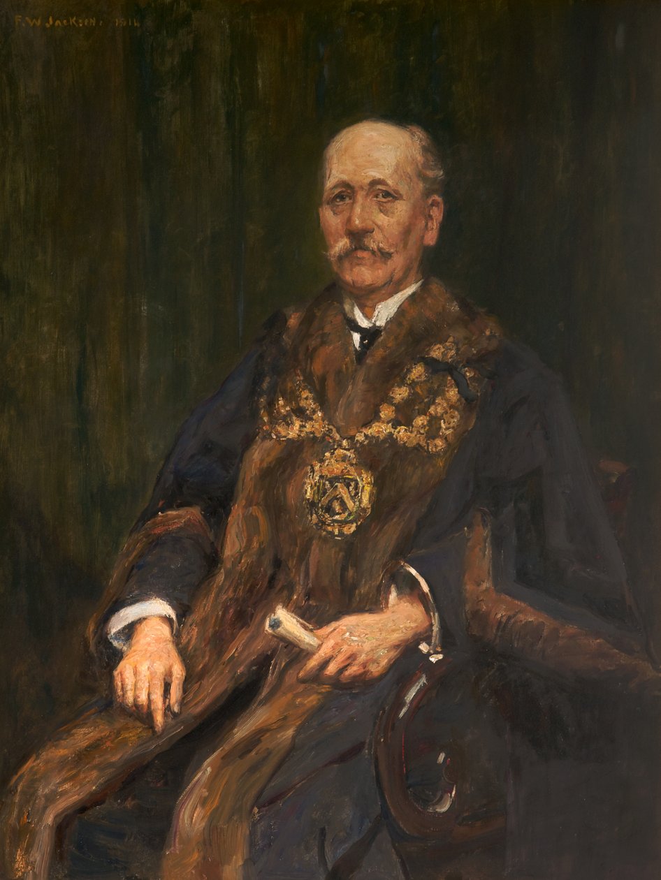 Retrato de Herbert Wilde, c.1913-14(Óleo sobre lienzo) de Frederick William Jackson