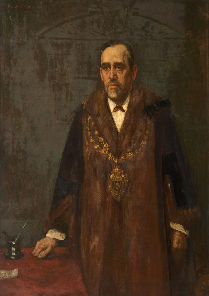 Retrato de Jackson Brierley, c.1898-99 (Óleo sobre lienzo) de Frederick William Jackson