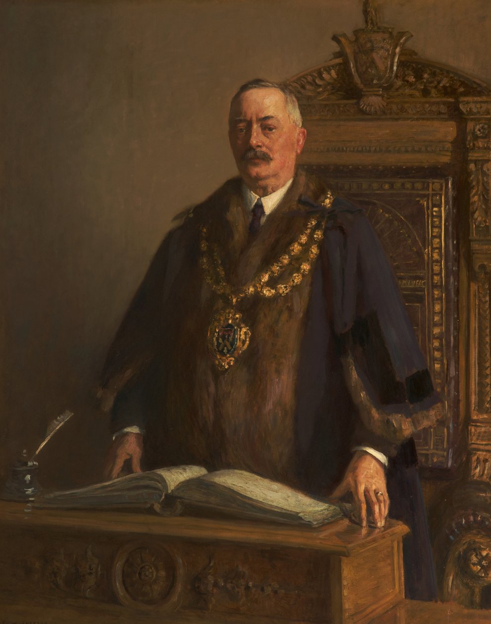 Retrato de Thomas Bolton, c.1908-09 (Óleo sobre lienzo) de Frederick William Jackson
