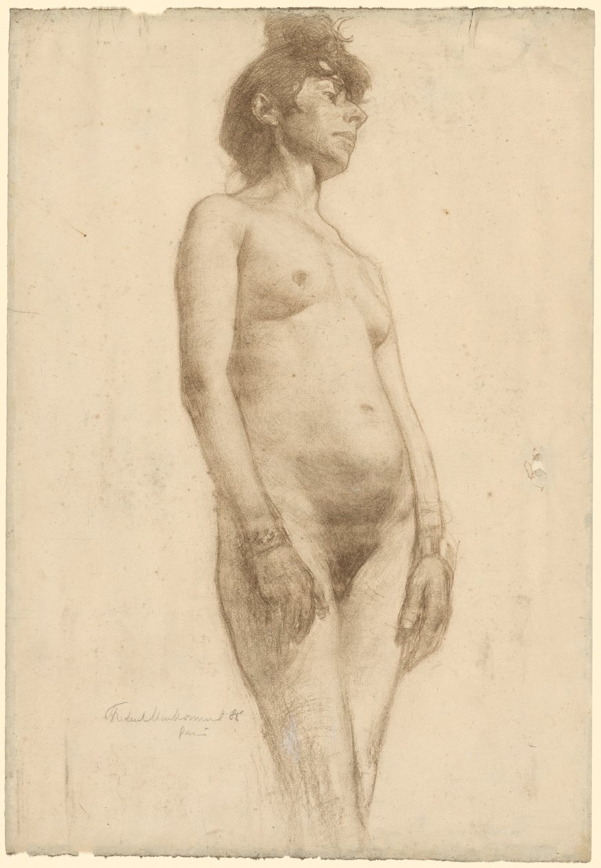 Mujer desnuda de pie de Frederick William MacMonnies