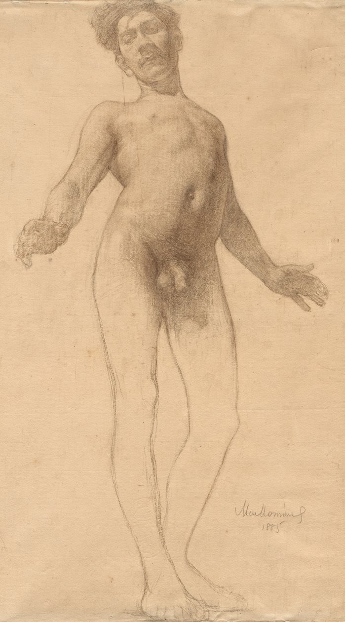 Desnudo Masculino de Pie, 1885 de Frederick William MacMonnies