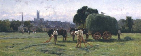 Rastrillando el heno de Frederick William Newton Whitehead