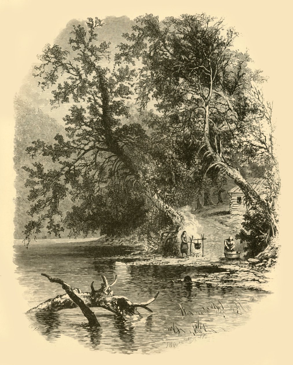 Rama norte del Susquehanna, en Hunlocks de Frederick William Quartley