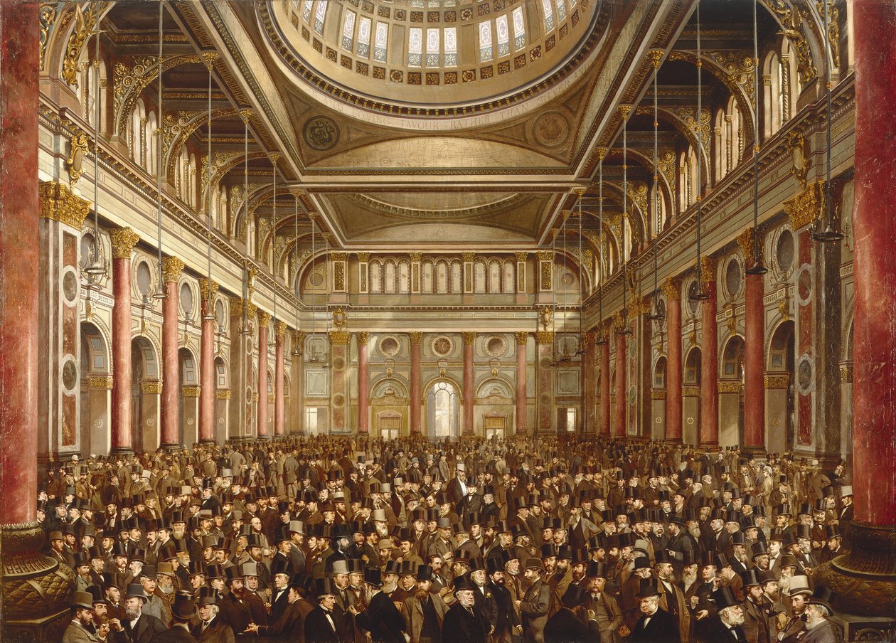 Interior del Manchester Exchange de Frederick and Saunders H.L. (19th Century) Sargent