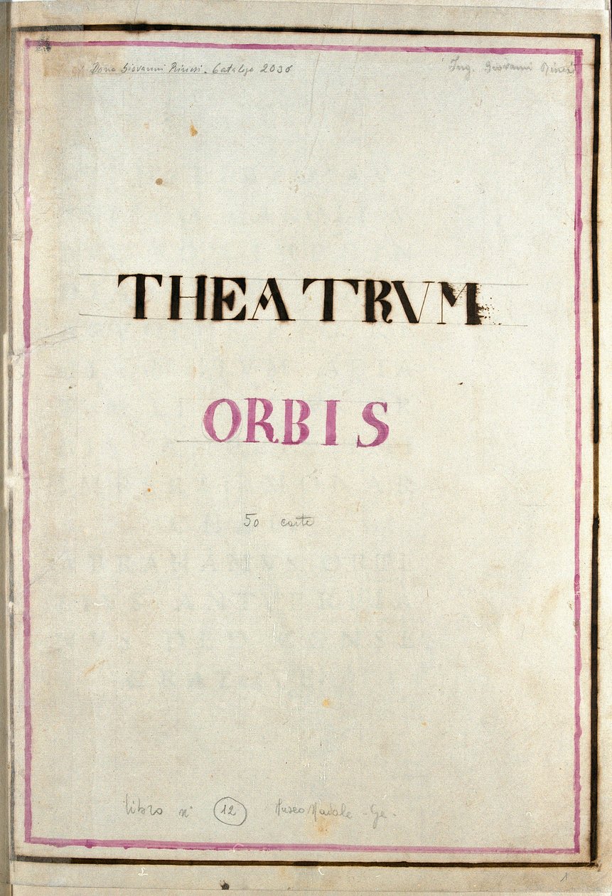 Portada del atlas Theatrum Orbis de Frederick de Wit