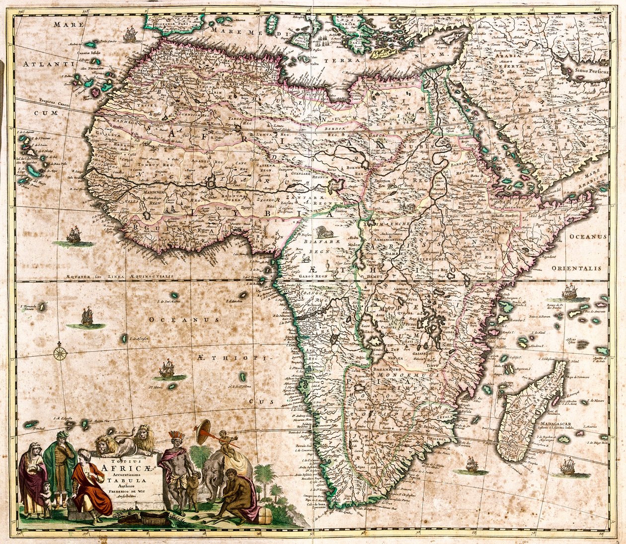 Mapa de África de Frederick de Wit