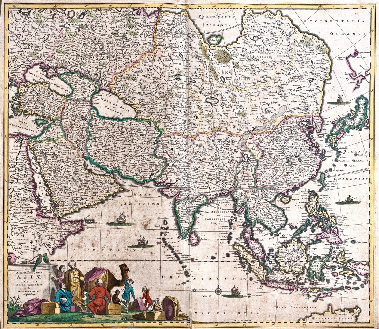 Mapa de Asia de Frederick de Wit