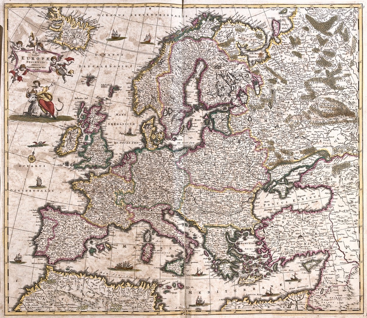 Mapa de Europa de Frederick de Wit