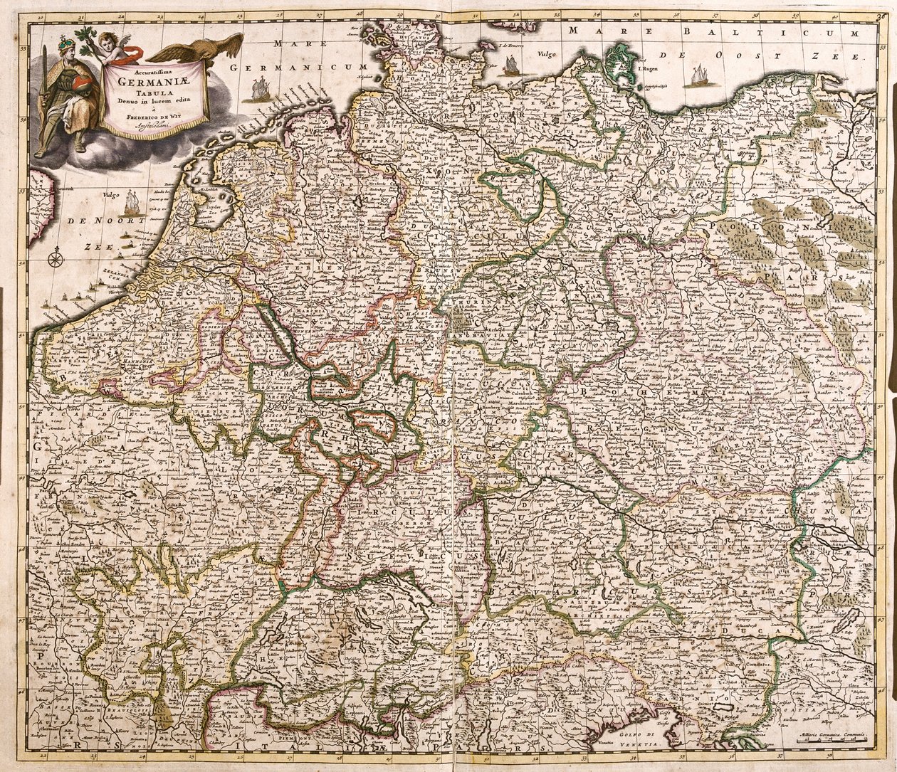 Mapa de Alemania de Frederick de Wit